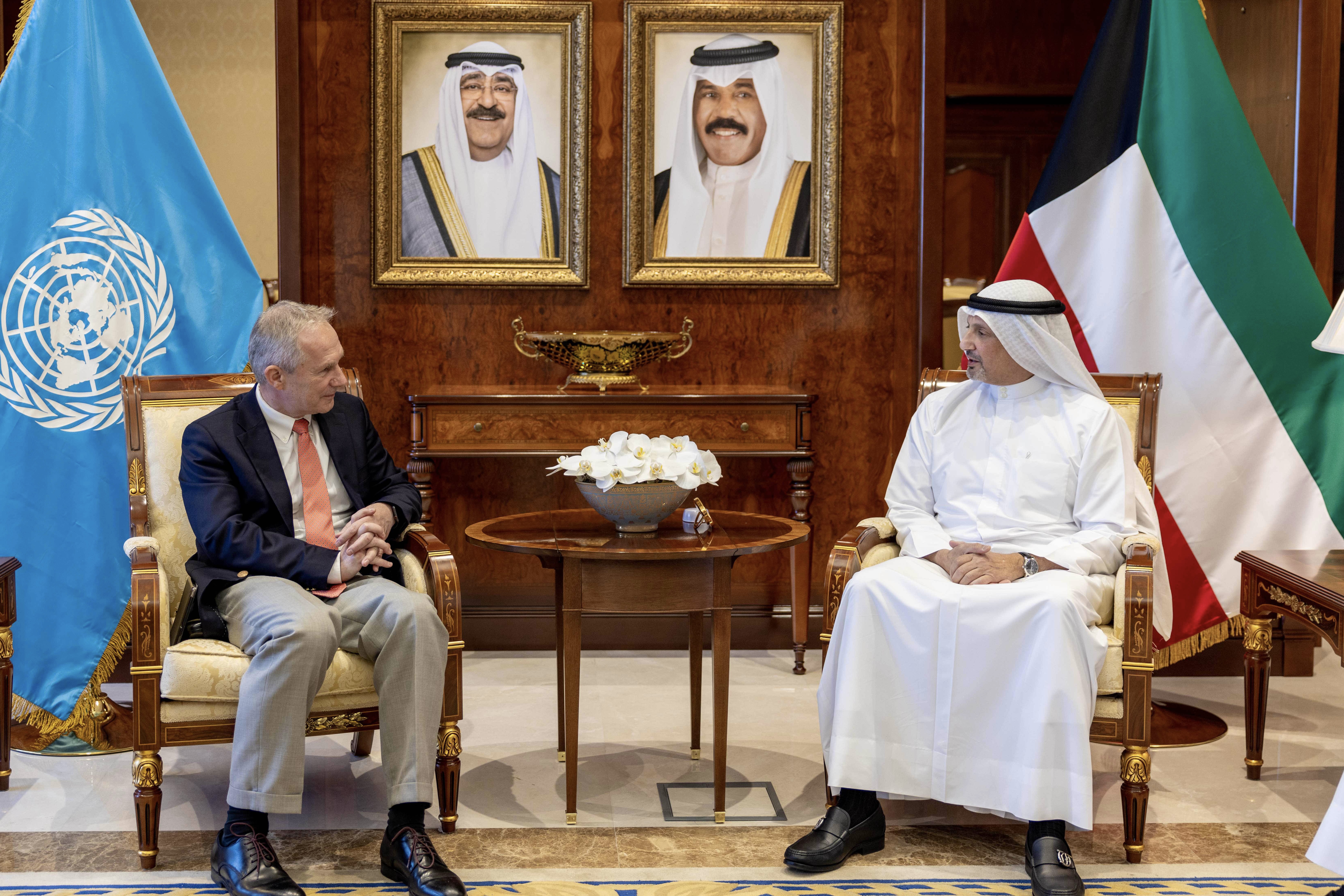 MOFA | Kuwait FM meets UNGA's Pres.